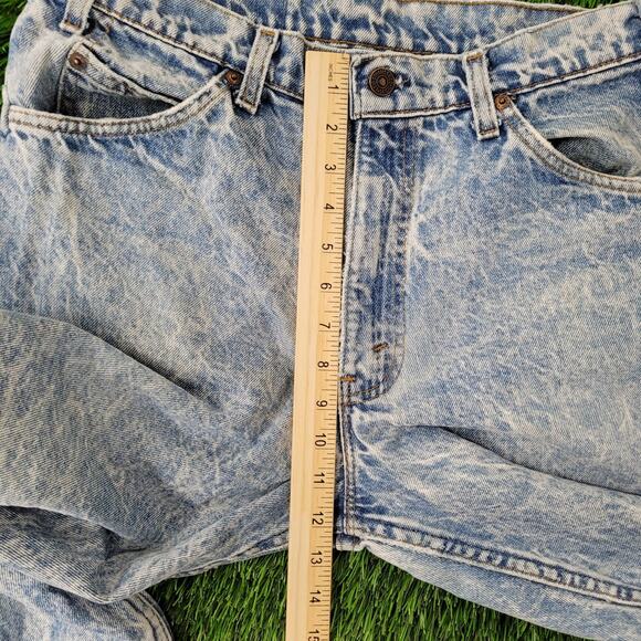 Vintage LEVIS 550 Tapered Baggy Jeans 32x29 Acid-Wash USA - Picture 15 of 16